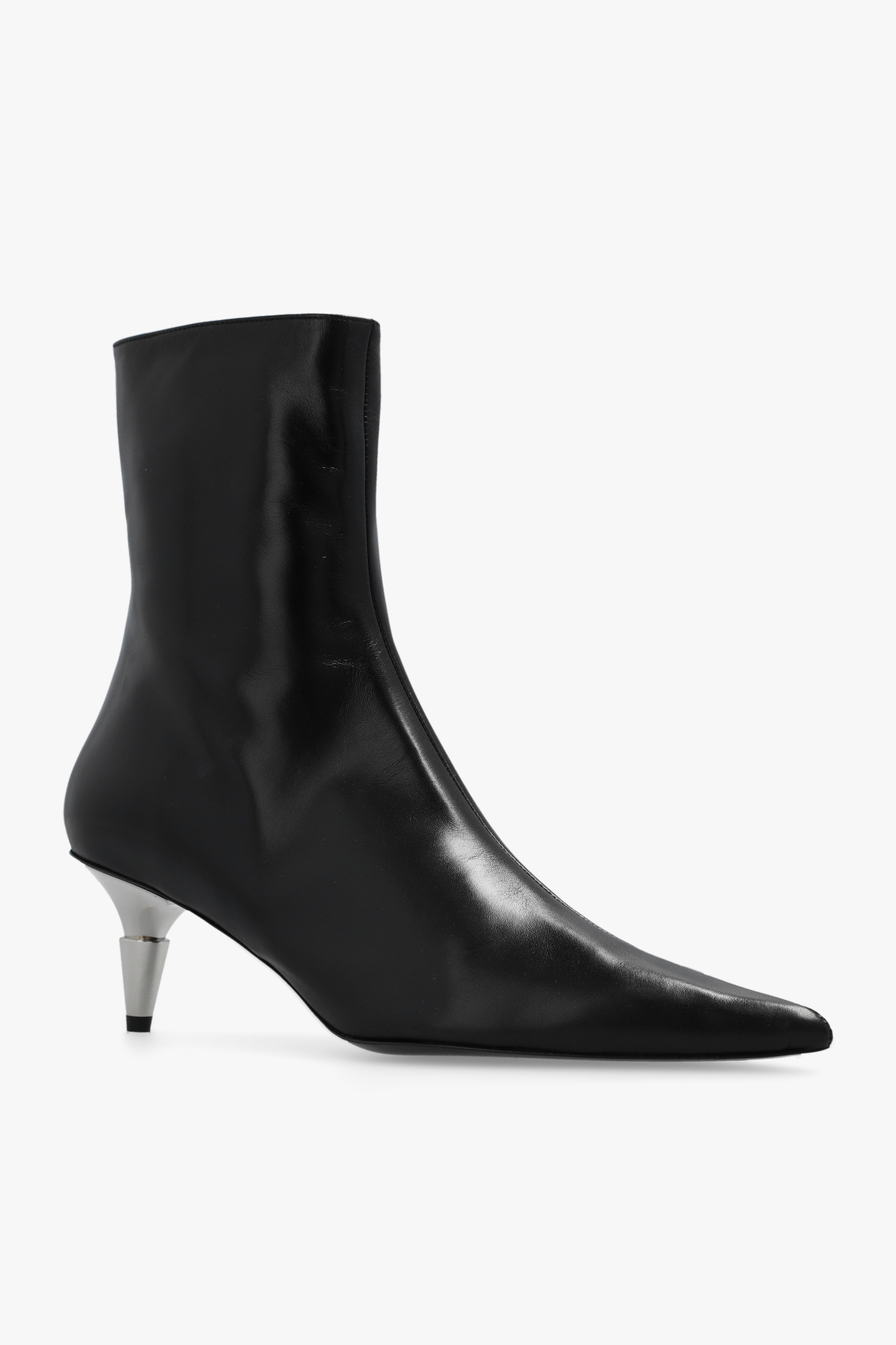 Black Spike heeled ankle boots in leather Proenza Schouler